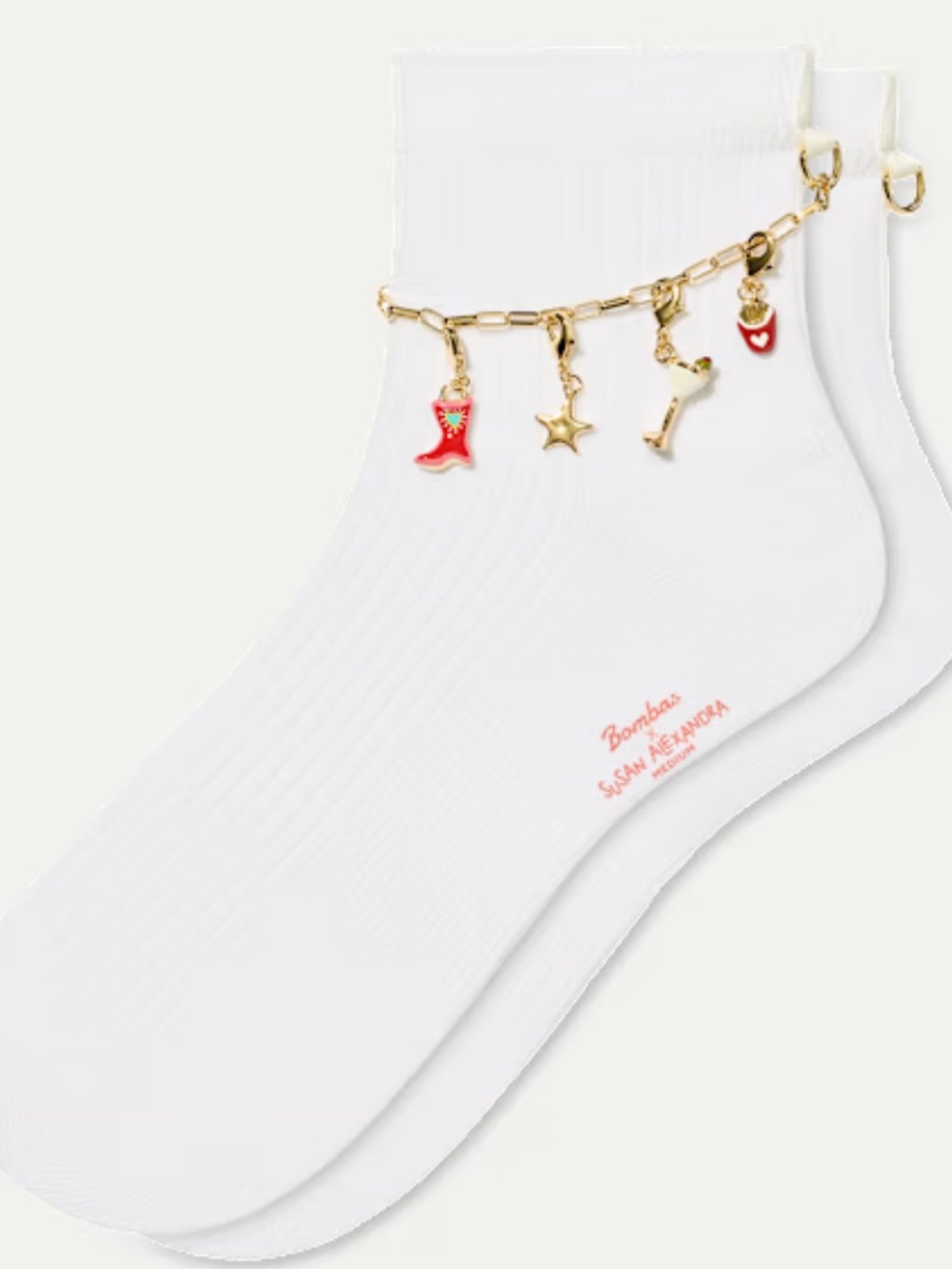Bombas x Susan Alexandra Charms and Anklet Quarter Socks